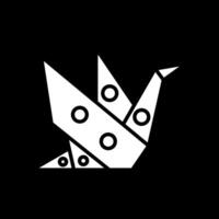 Origami Glyphe invertiert Symbol Design vektor