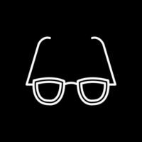 Brille Linie invertiert Symbol Design vektor