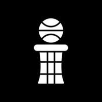 Basketball Glyphe invertiert Symbol Design vektor