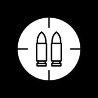 Munition Glyphe invertiert Symbol Design vektor