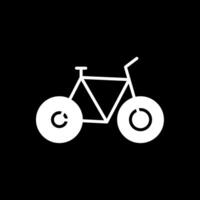 Fahrrad Glyphe invertiert Symbol Design vektor