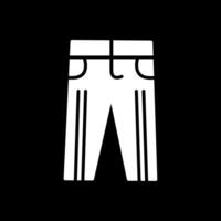 Hose Glyphe invertiert Symbol Design vektor