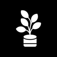 Ficus Glyphe invertiert Symbol Design vektor