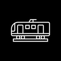 hoch Geschwindigkeit Zug Linie invertiert Symbol Design vektor