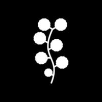 Wattle Glyphe invertiert Symbol Design vektor