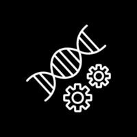Genetik Linie invertiert Symbol Design vektor