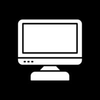 dator glyf omvänd ikon design vektor