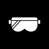 Sicherheit Brille Glyphe invertiert Symbol Design vektor