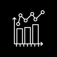 bar Diagram linje omvänd ikon design vektor