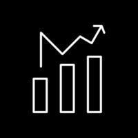 Diagramm Linie invertiert Symbol Design vektor