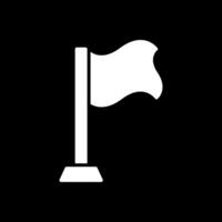 flagga glyf omvänd ikon design vektor