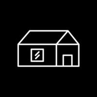 Bauernhof Haus Linie invertiert Symbol Design vektor