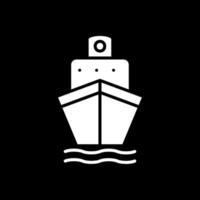 Boot Glyphe invertiert Symbol Design vektor