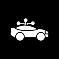 Clever Auto Glyphe invertiert Symbol Design vektor