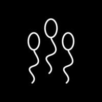 sperma linje omvänd ikon design vektor
