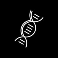 DNA Linie invertiert Symbol Design vektor