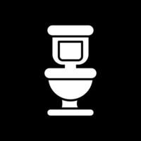 Toilette Glyphe invertiert Symbol Design vektor