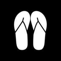 Sandalen Glyphe invertiert Symbol Design vektor