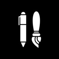 Stift Glyphe invertiert Symbol Design vektor