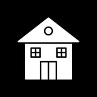 Haus Glyphe invertiert Symbol Design vektor