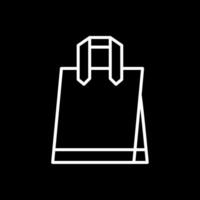 Tasche Tasche Linie invertiert Symbol Design vektor