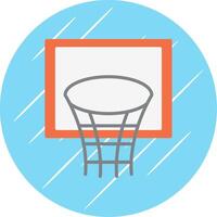 basketboll ring platt cirkel ikon design vektor