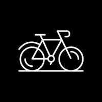 Fahrrad Linie invertiert Symbol Design vektor