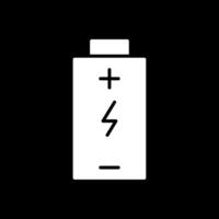 Batterie berechnet Glyphe invertiert Symbol Design vektor