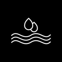 Wasser fallen Linie invertiert Symbol Design vektor