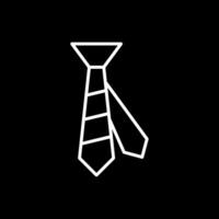 Krawatte Linie invertiert Symbol Design vektor