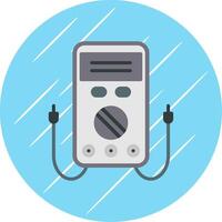 Multimeter eben Kreis Symbol Design vektor