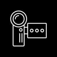 Camcorder Linie invertiert Symbol Design vektor