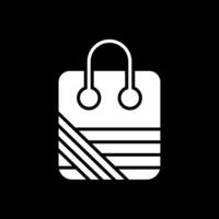 Einkaufen Tasche Glyphe invertiert Symbol Design vektor