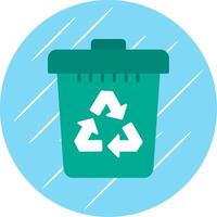 recyceln Behälter eben Kreis Symbol Design vektor