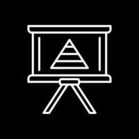 Pyramide Diagramm Linie invertiert Symbol Design vektor