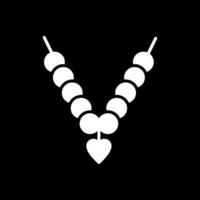 Halskette Glyphe invertiert Symbol Design vektor