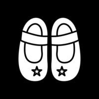 Baby Schuh Glyphe invertiert Symbol Design vektor