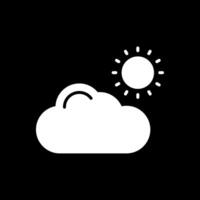 Wolke Glyphe invertiert Symbol Design vektor