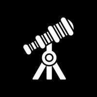Teleskop Glyphe invertiert Symbol Design vektor