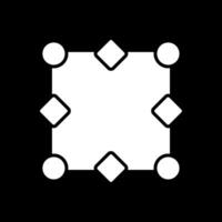 Knoten Glyphe invertiert Symbol Design vektor
