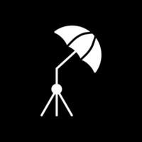 Regenschirm Glyphe invertiert Symbol Design vektor