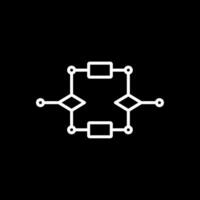 Algorithmus Linie invertiert Symbol Design vektor