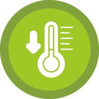 Thermometer Glyphe fällig Kreis Symbol Design vektor