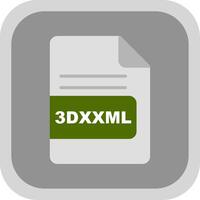 3dxxml Datei Format eben runden Ecke Symbol Design vektor