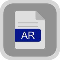 ar Datei Format eben runden Ecke Symbol Design vektor