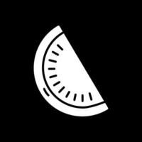 Wassermelone Glyphe invertiert Symbol Design vektor