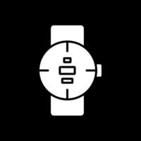 Tauchen Uhr Glyphe invertiert Symbol Design vektor