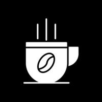 Kaffee Tasse Glyphe invertiert Symbol Design vektor