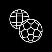 Fußball Spiel Linie invertiert Symbol Design vektor