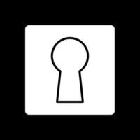 Schlüsselloch Glyphe invertiert Symbol Design vektor